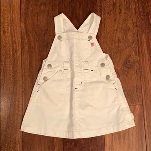 GAP White Denim Overalls